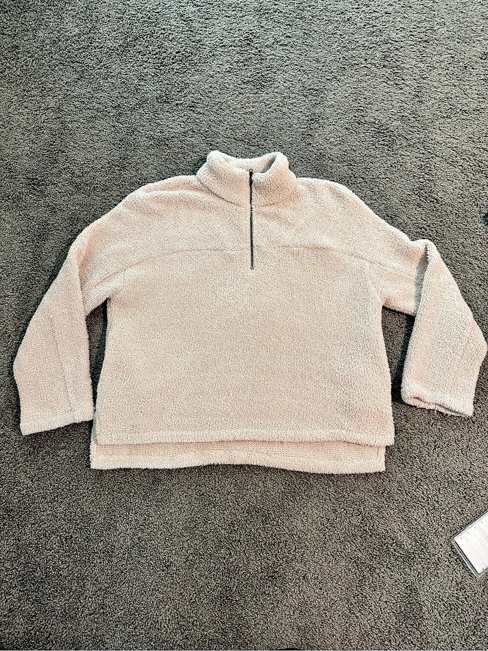 Altar’s State Fleece Half-Zip Pullover in cream Size Medium Like New